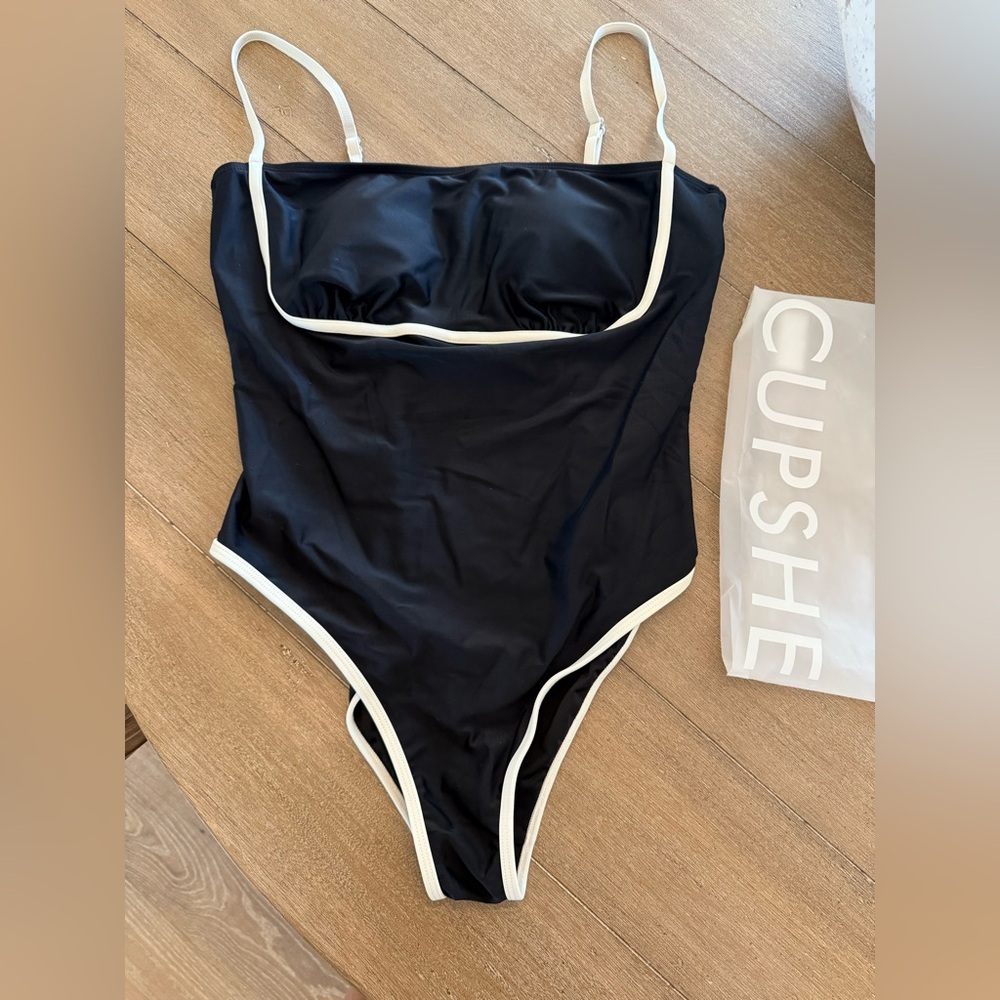 NWT CUPSHE Black One Piece Swimsuit